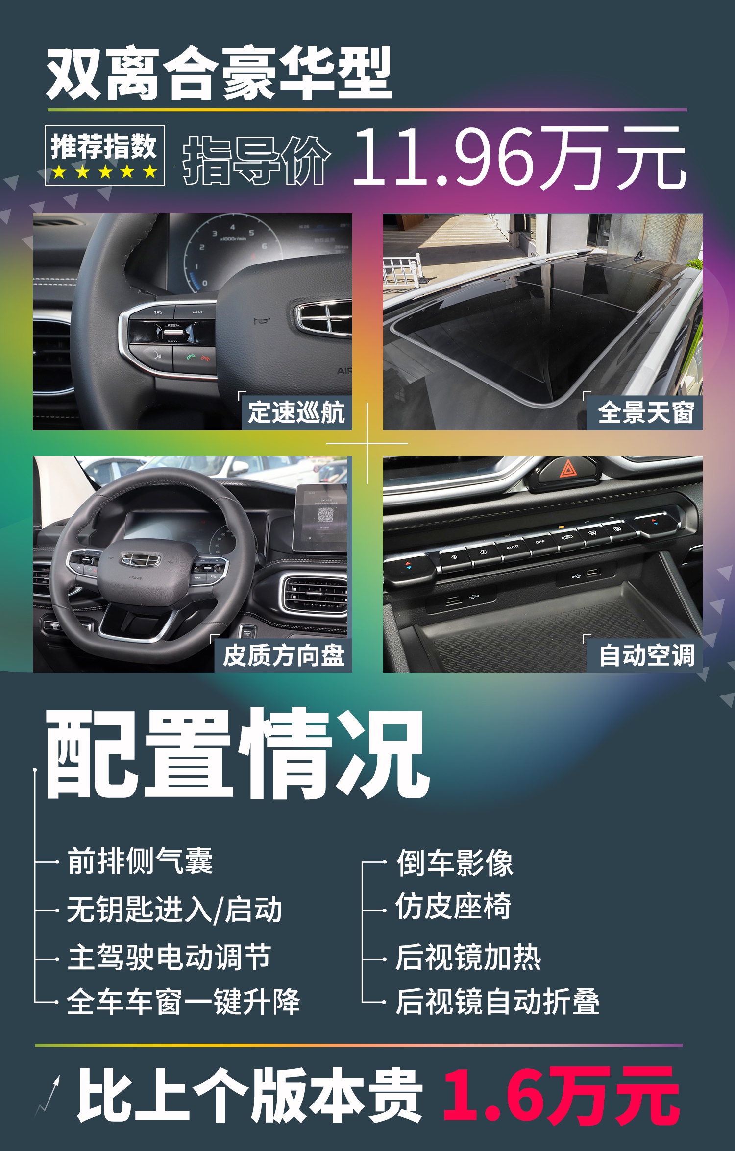 「吉利豪越购车手册」大7座SUV只卖10万？