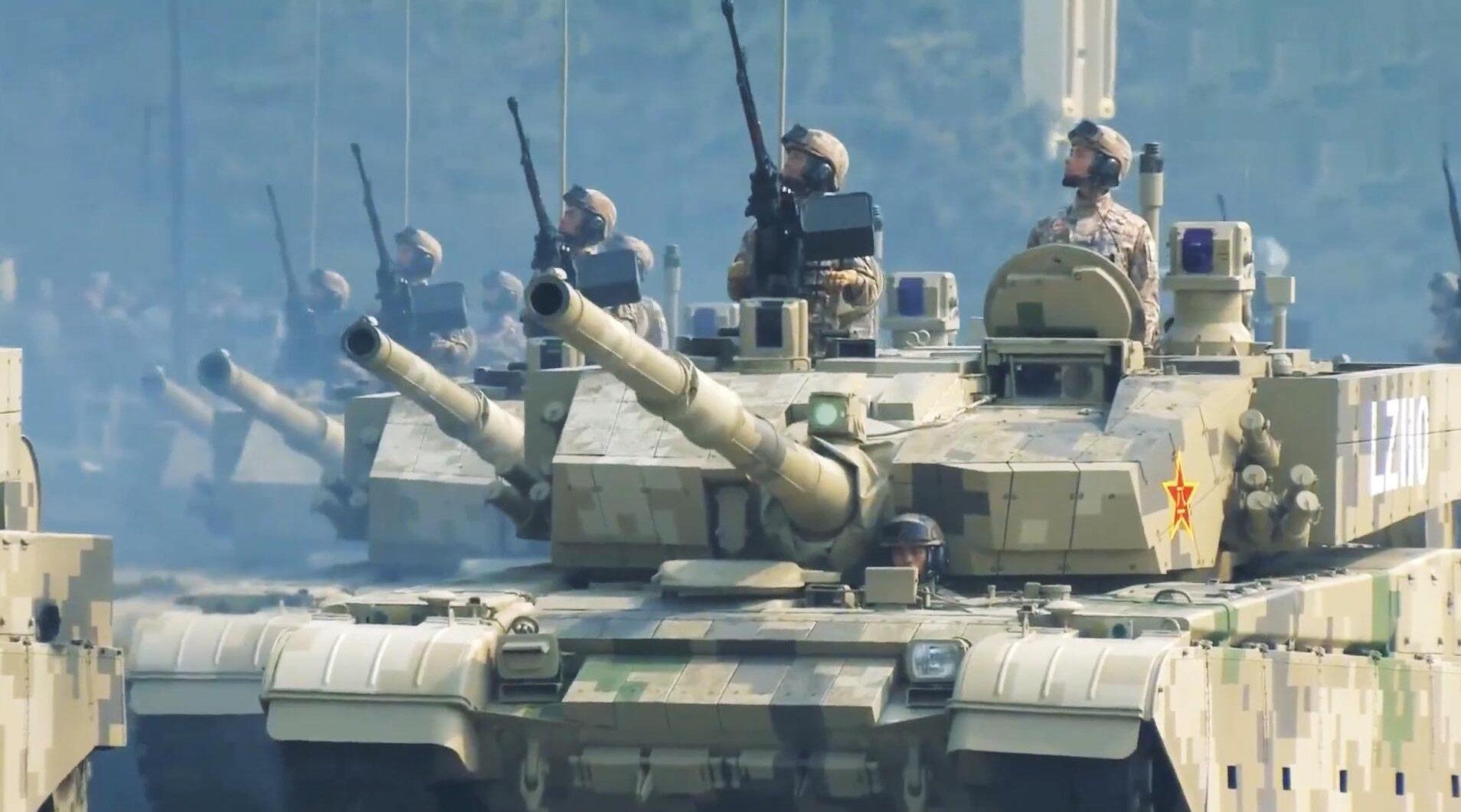 新中国70周年大阅兵,22辆99a主战坦克受阅,钢铁洪流气势磅礴!