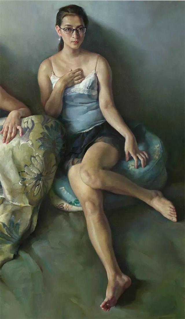 健美的躯体美丽的容颜美院老教授陈克平人体油画欣赏