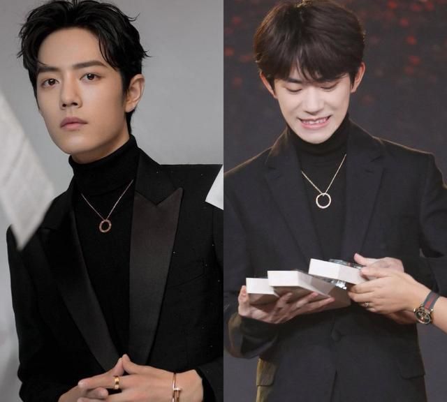 肖战和易烊千玺撞衫,穿同款白色印花衬衣,风格不一样