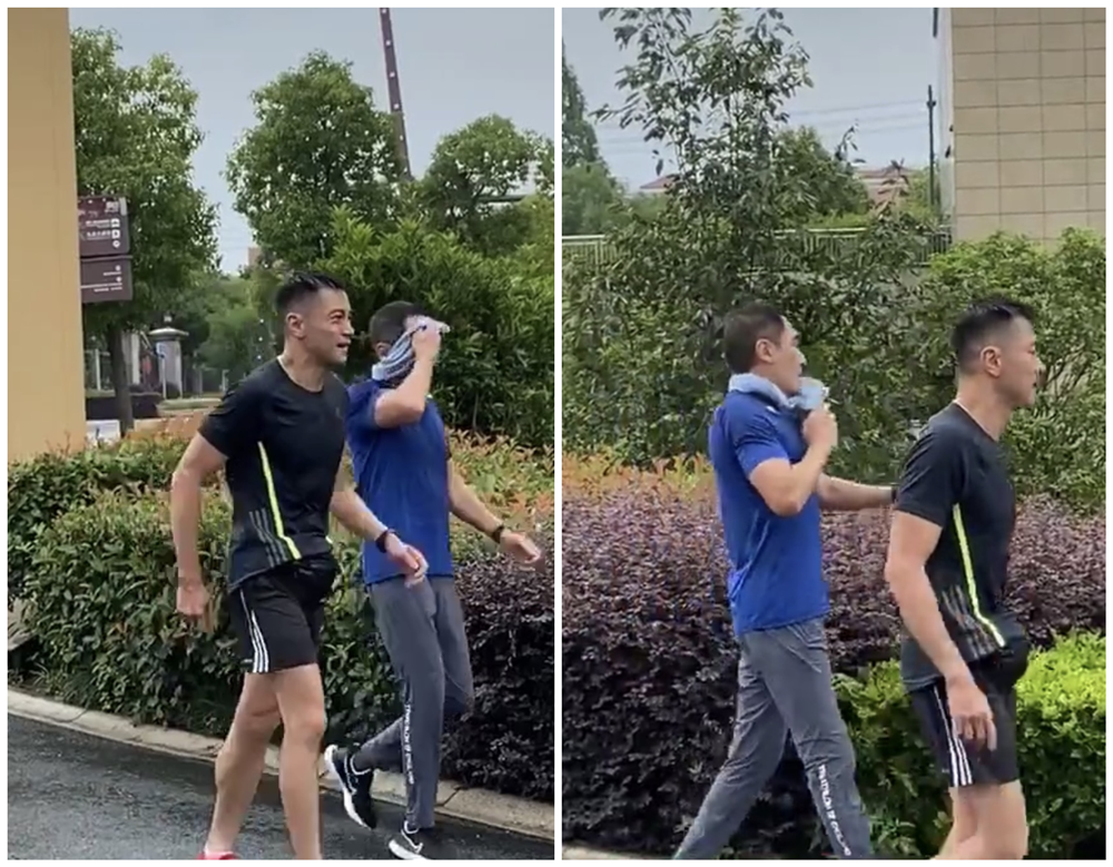 方中信都57岁了?穿紧身运动衣被拍 这身材完全不输给黄浩然吧