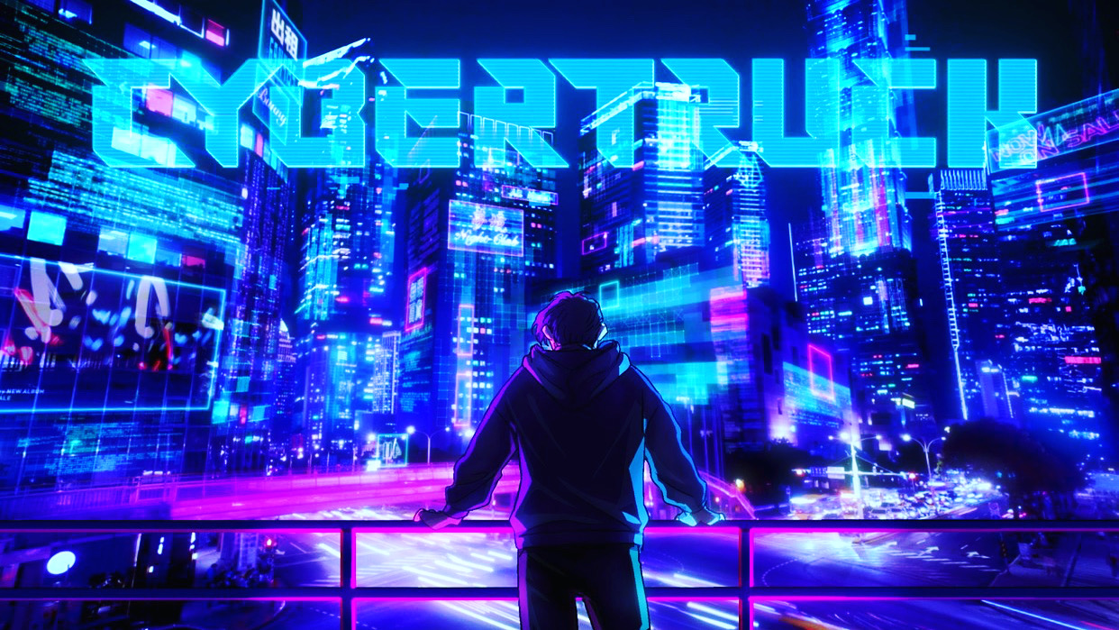 赛博朋克风十足,原子邦妮《cybertruck》动画mv满满彩