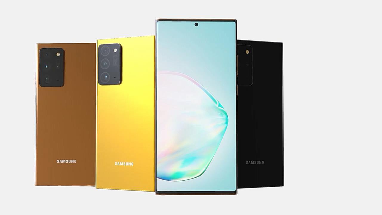 三星note20 概念图:与华为mate40pro相比,还差得远