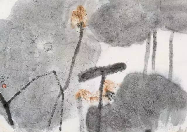 周思聪画荷寂静清凉