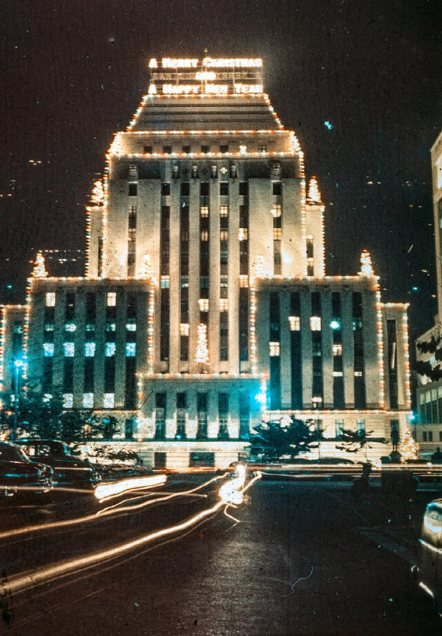 老照片 1960年的香港 霓虹闪烁的美丽夜景