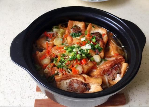 ▼【砂锅豆腐酿】