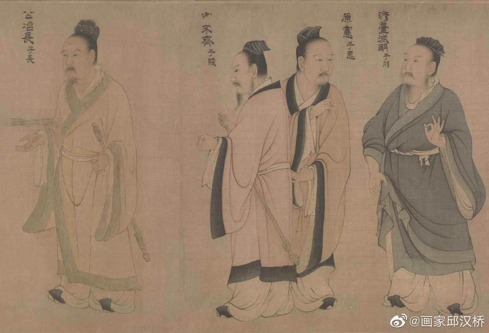北宋佚名《孔子弟子像全卷》|国画_新浪新闻