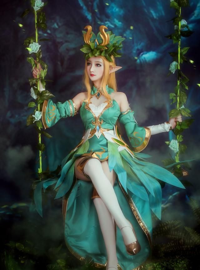 王者荣耀:绝美王昭君精灵公主,这小姐姐cos的太美了,心动感觉