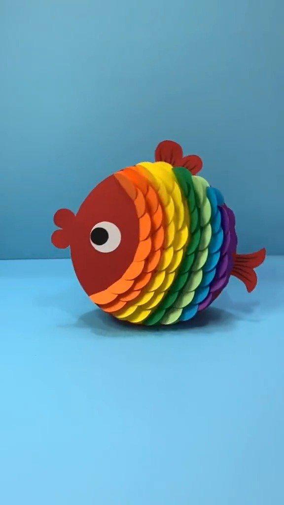 趣味亲子手工:纸筒小猫