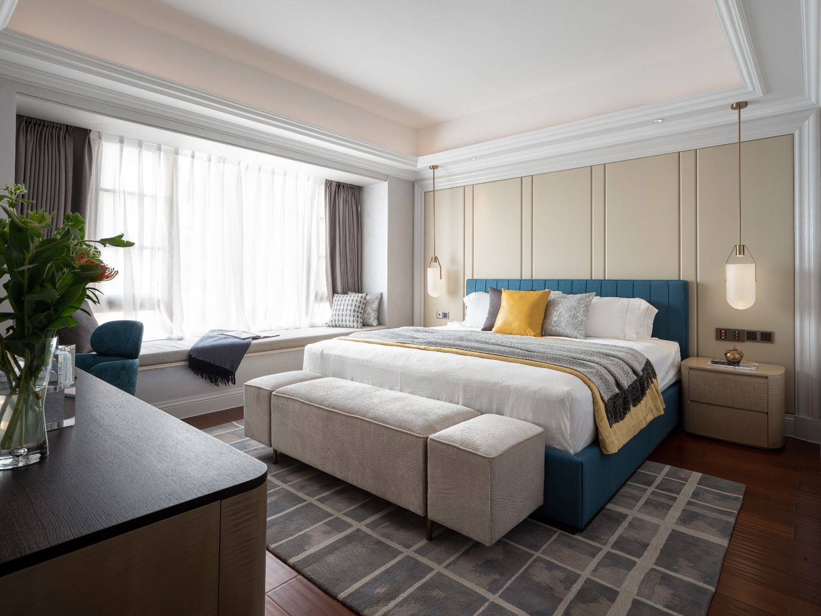 现代轻奢风装修卧室这样设计巨好看