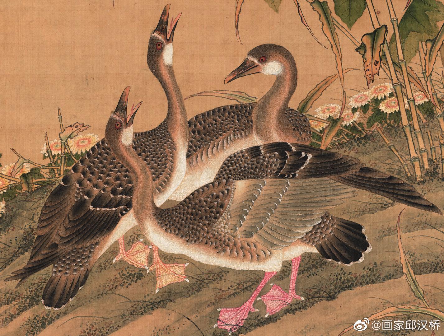 芙蓉芦雁图明代丘鉴纵163厘米横679厘米