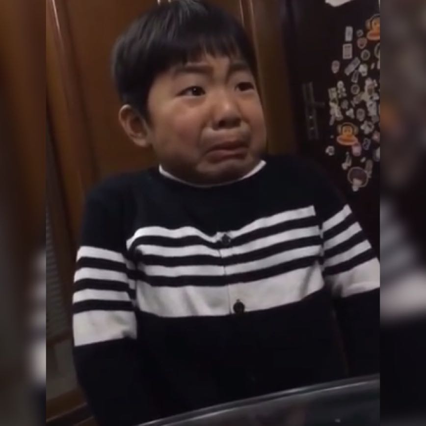 小男孩挑食被妈妈训斥结果被吓成表情包逗乐网友小戏精附身