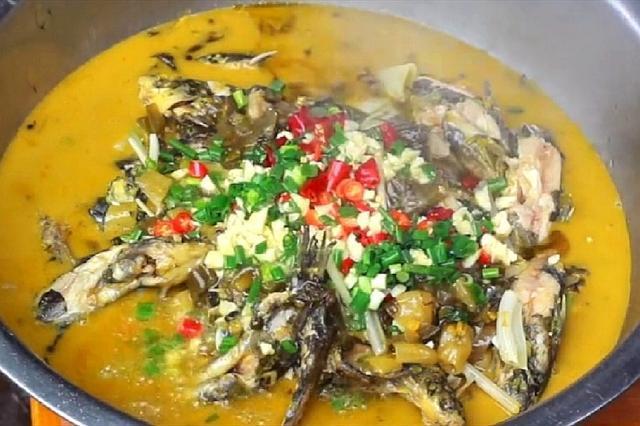"金汤酸菜黄辣丁"肉质细嫩,汤鲜味美,营养丰富夏日必须来一锅