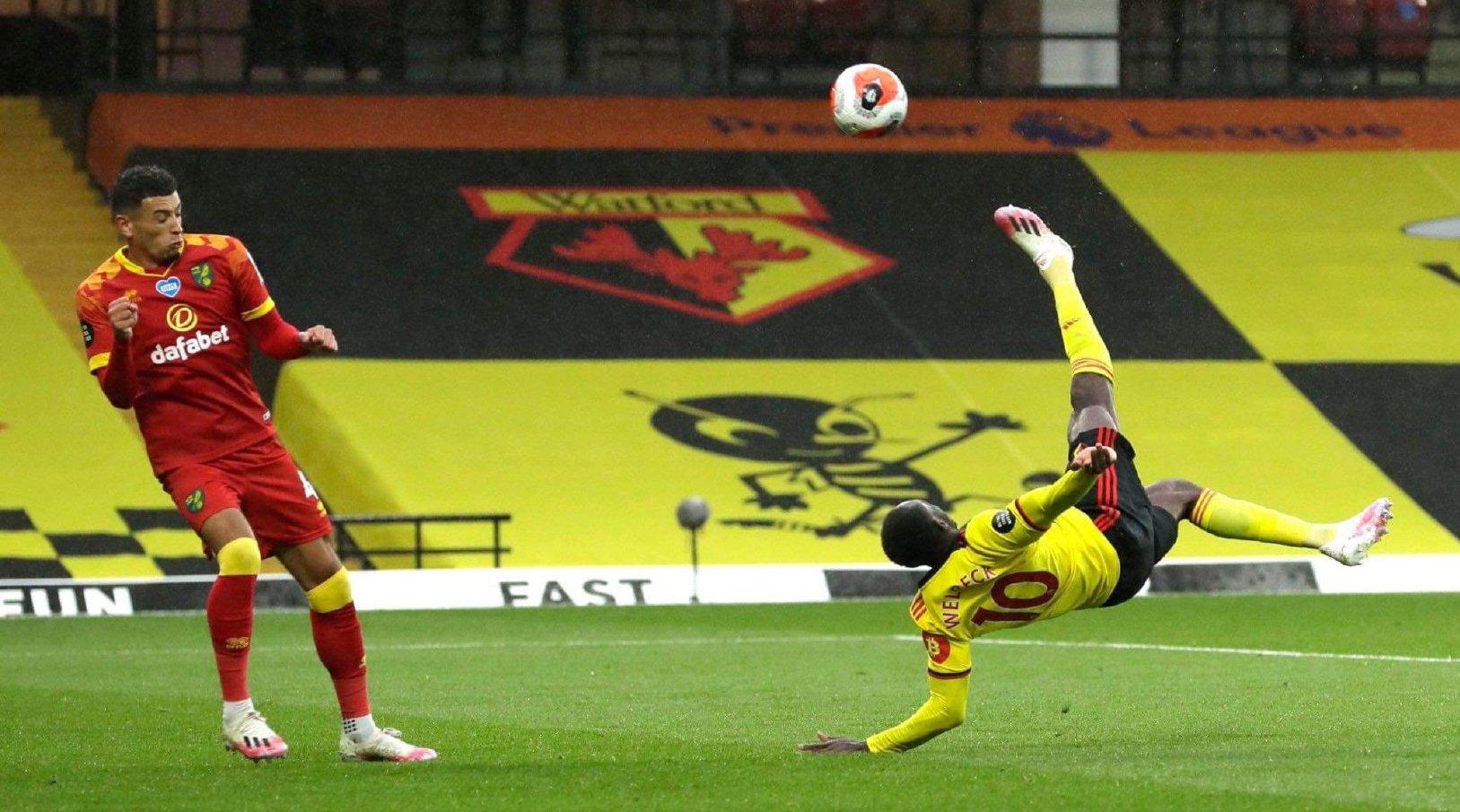 01:21 维尔贝克终于进球了,而且是倒钩破门!