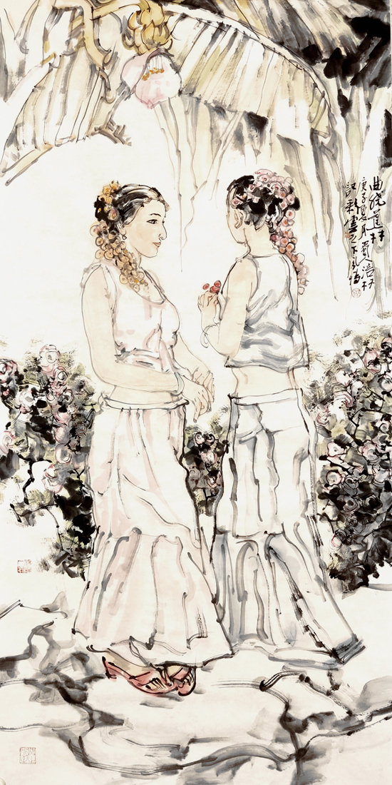 民族风情的挥写——杨涪林少数民族人物画作品