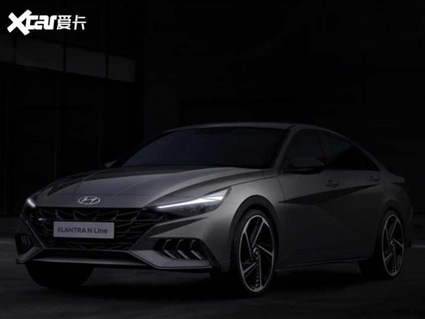 现代Elantra N Line预告图 搭运动套件