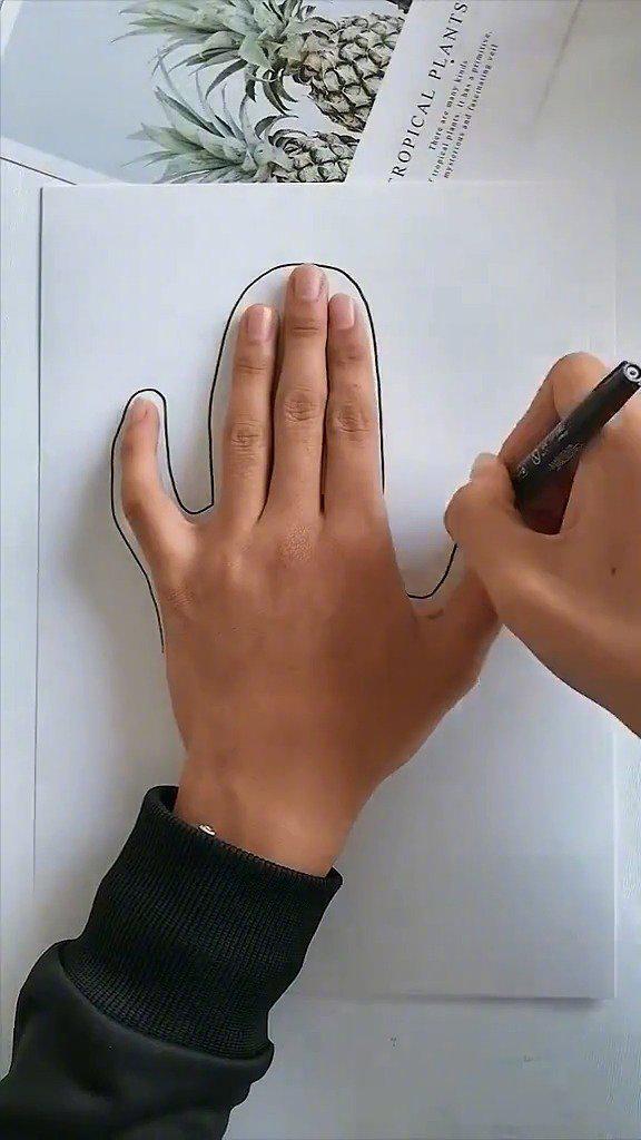 手掌画鸽子,简单有趣,特别生动