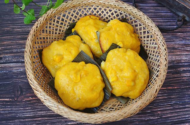 用南瓜和玉米做美食,健康又好吃,柔软清香,孩子一口气吃5个