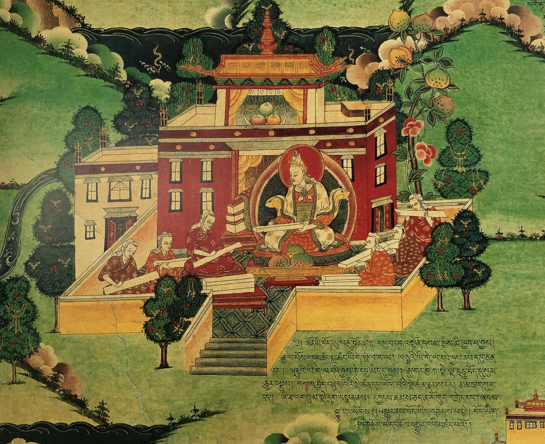 正文  图/布达拉宫壁画 吞弥·桑布扎等求学   期间吞弥的同行伙伴