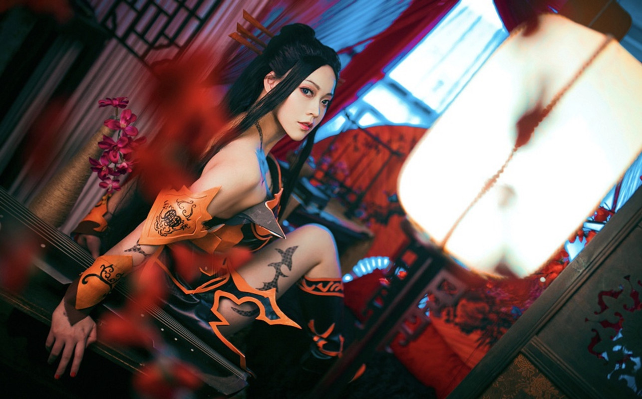 天行九歌焰灵姬cos小姐姐动作小一点被蜡烛烫到我心疼