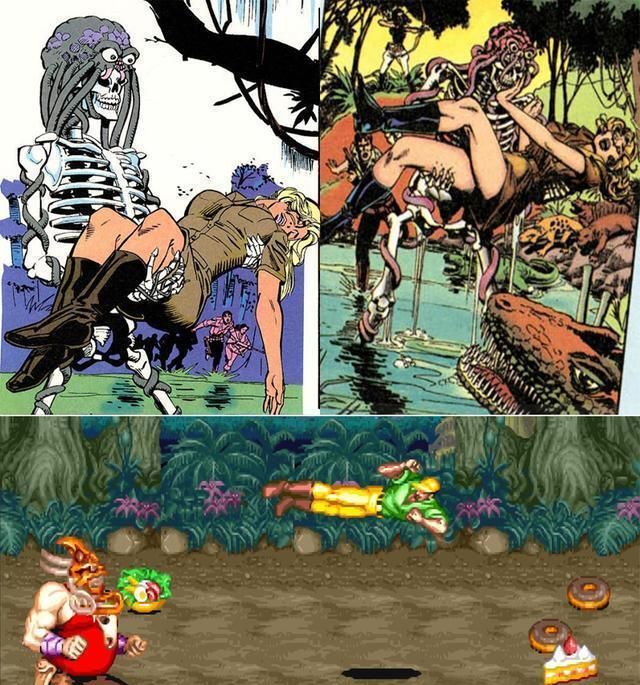 街机游戏《恐龙快打》最离奇的漫画剧情,杰克被怪物注射了寄生体