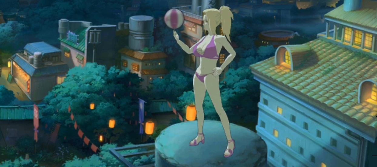 火影忍者:泳装女忍站街真开车,纲手是在玩排球?雏田彩蛋太可爱