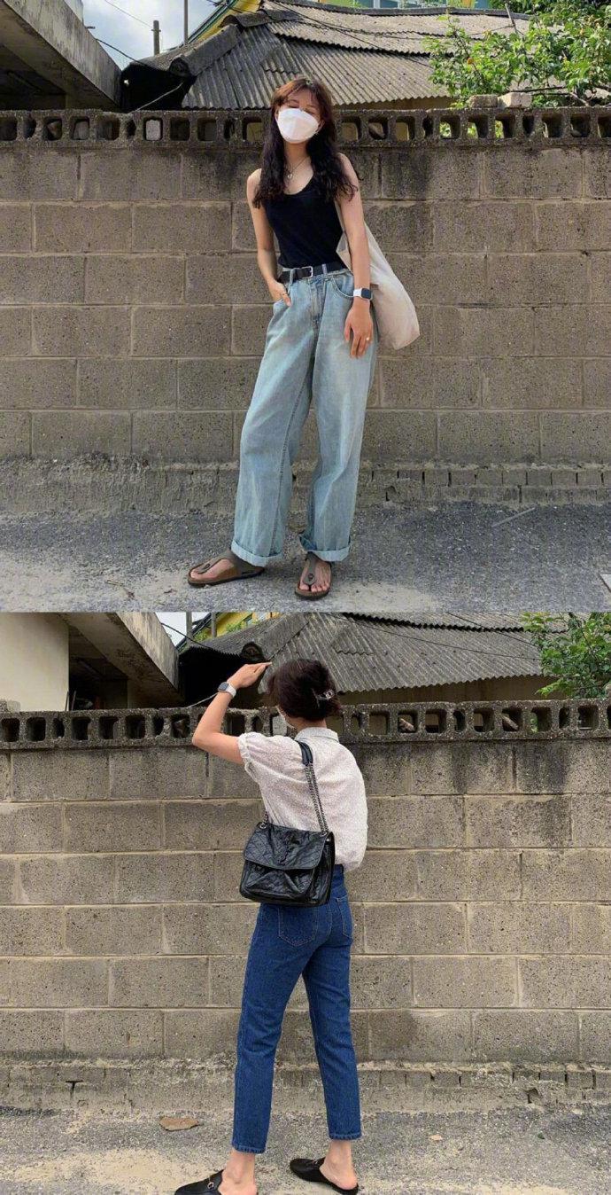 韩国女生的随性休闲日常出街穿搭合集