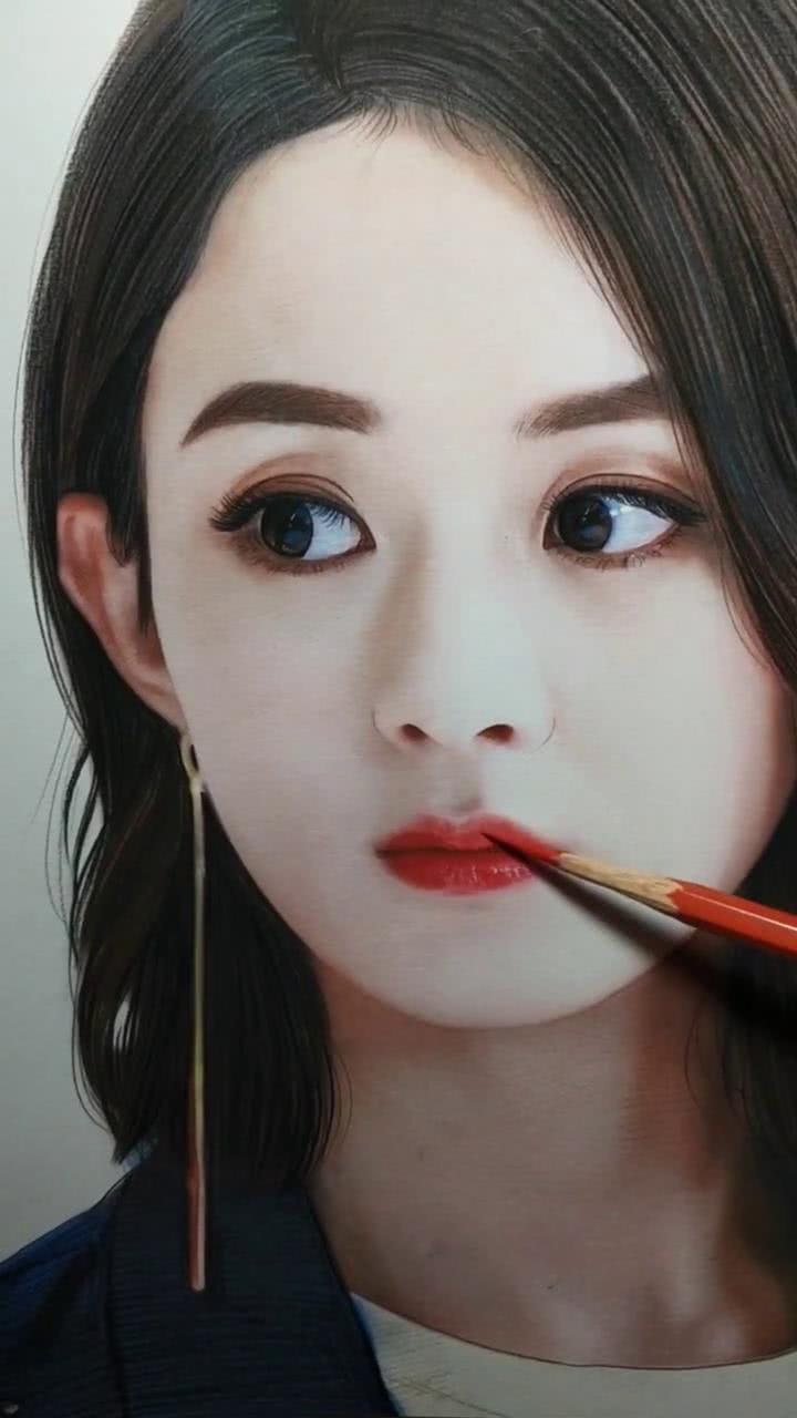 美术生手绘赵丽颖,每一张剧照都美到"心醉",网友:颖火虫集合