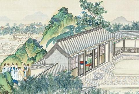 红楼梦:绘画展现大观园鸟瞰图,第一处景色为何叫"曲径通幽处"