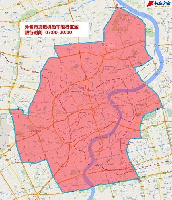 此外,目前外地牌照的货车,限行区域和时间是这样的:首先,上海除逸仙