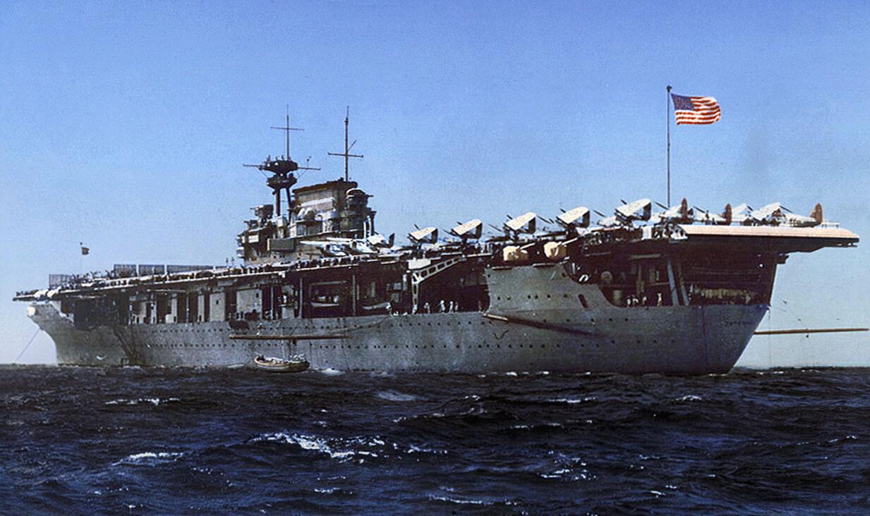 第二次世界大战时期,号称美国海军历史上最传奇航母的约克城级企业号