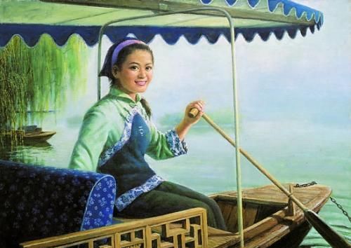 西湖船娘美女靠本事吃饭费腰但收入可观文人墨客特别喜欢