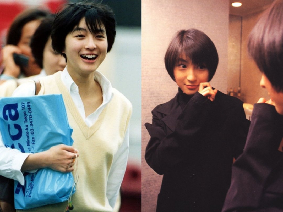*90年代出道即爆红的广末凉子也留着乖乖的短发.