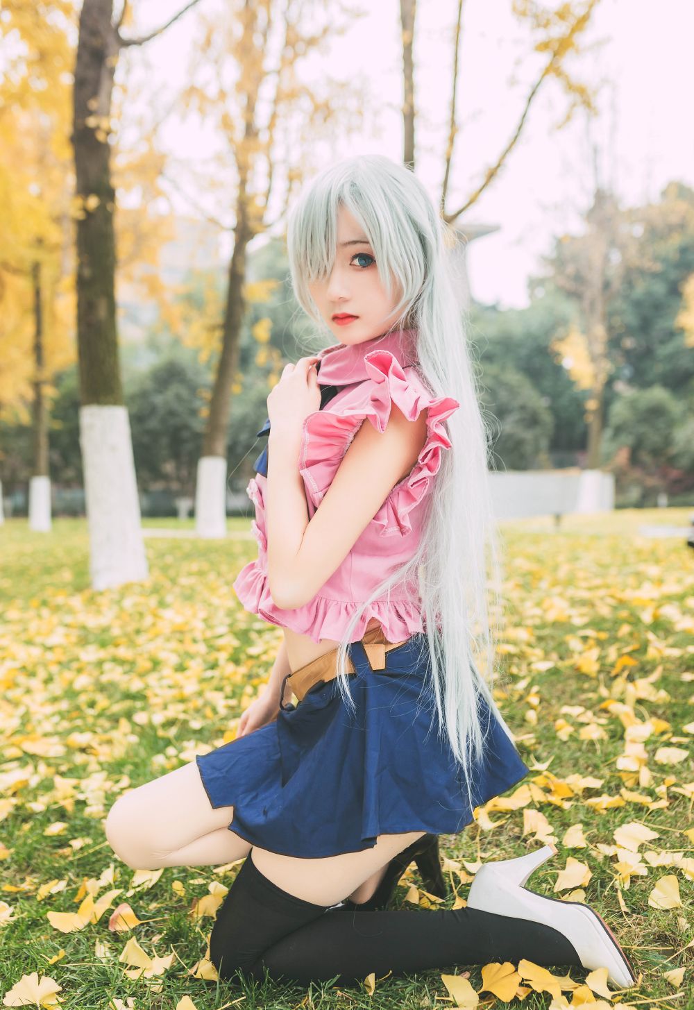 七大罪伊丽莎白cos银丝及腰姐姐这腿袜专治强迫症的吧