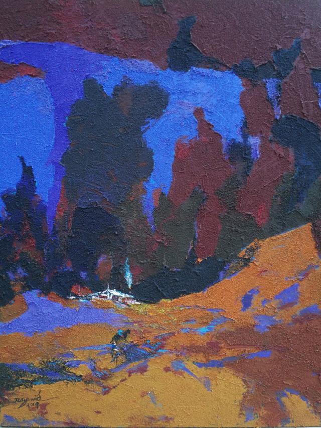 中国当代印象派画家罗文油画作品赏析