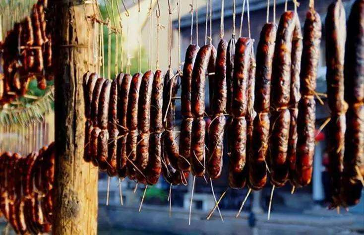 安昌酱香肠地道的绍兴味浓浓的故乡味道