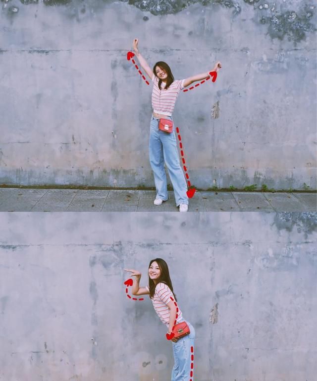 站着拍照姿势,手部,脚部,脸部,搞怪动作,怎么好看怎么摆