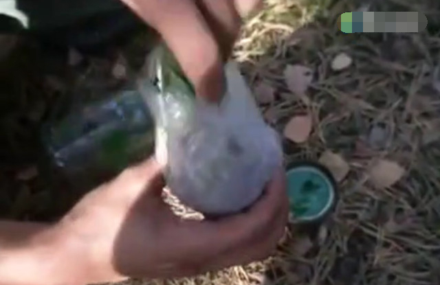 男子野外捡到一个破旧的玻璃瓶，打开一看得到很多宝贝