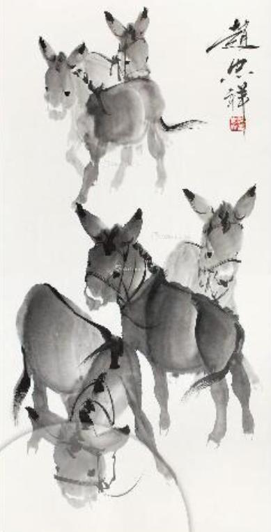 赵忠祥书画作品被贱卖,生前价值高达90万现仅售688元|五驴图|赵忠祥