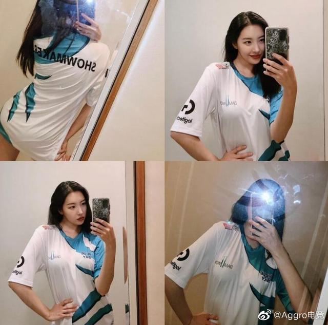 近日韩国女歌手宣美在社交平台发布了一张身穿dwg战队的队服