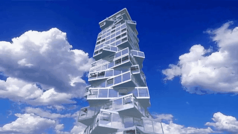 迪拜旋转摩天大楼又称"达芬奇旋转塔",设计理念由一位意大利籍建筑师