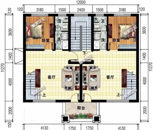两兄弟共建户型,省钱省力盖别墅,一屋两户很流行