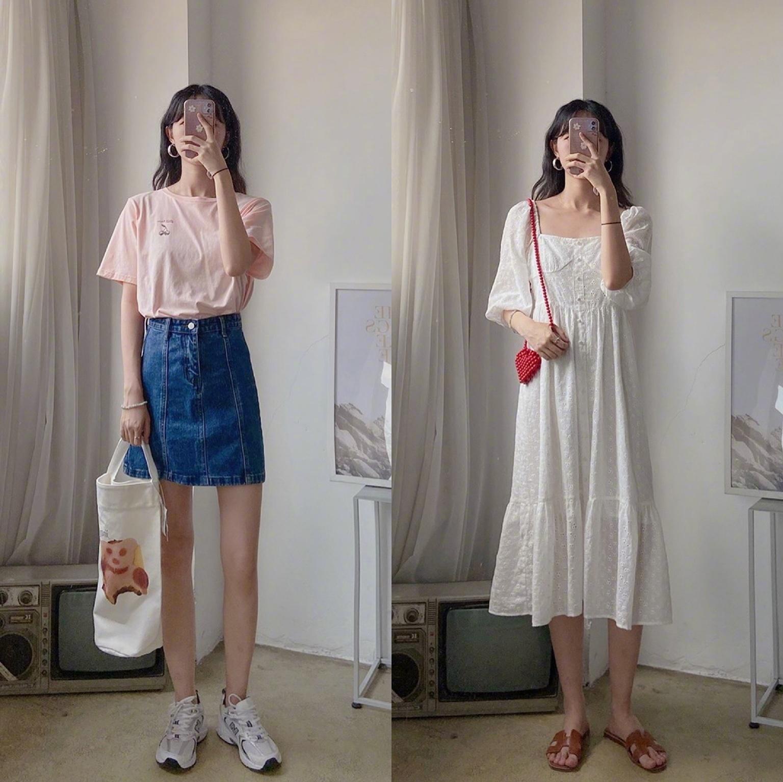 简洁素净的夏日通勤穿搭合集,十分适合低调恬静的妹子们