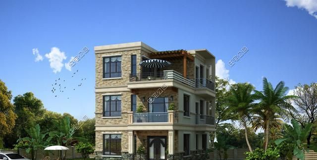 开间9米,进深11米,左右没邻居,三层农村别墅怎么设计?