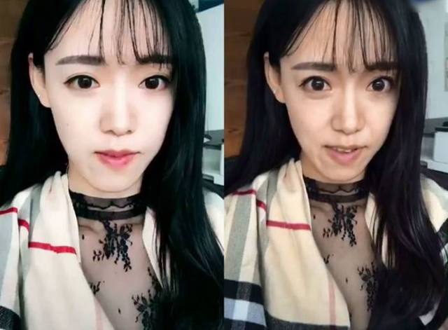 女主播关掉美颜后,前后对比就像整容了一样,真心吓到我了!