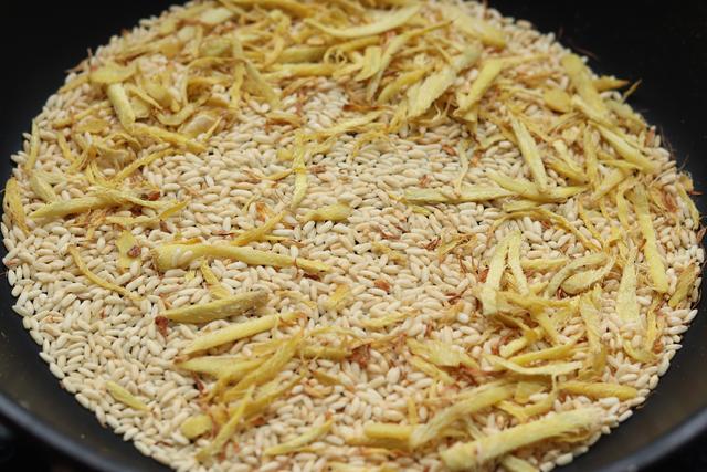 今日大暑拿出姜和大米教你炒姜米茶浓郁姜味和米香好喝