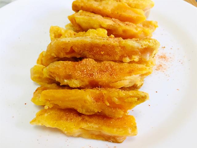 在家做香酥的甘梅地瓜金黄酥脆有秘诀加点煎炸粉