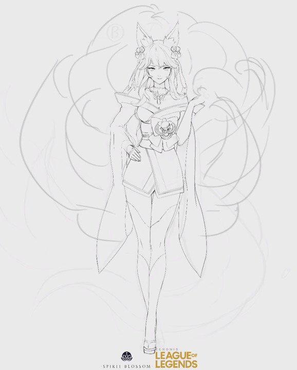 阿狸立绘绘制过程分享