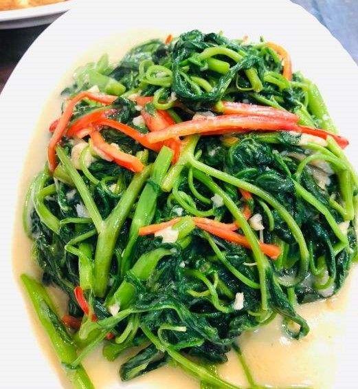 椒丝腐乳空心菜做法简单家常快手翠绿爽口美味下饭