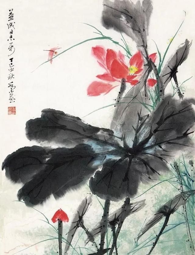 乔木花鸟画,画面唯美,妙趣横生